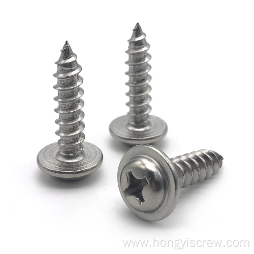 Round Washer Head Phillips Flat Tail Self-tapping Screw